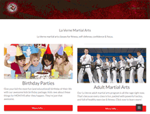 Tablet Screenshot of lavernekarate.com